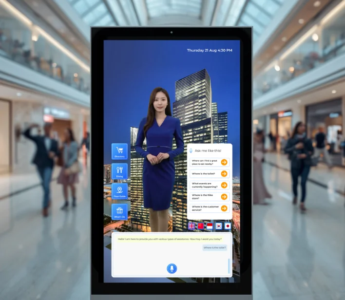 AI concierge avatar screen by elTOV
